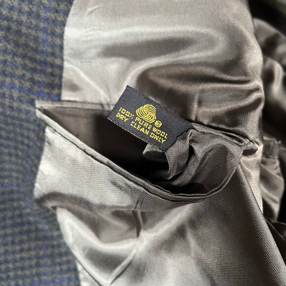 Brooks Brothers Mens Blazer 46R Windowpane Wool Blazer Preppy Academia - Picture 11 of 11